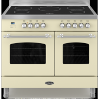 Britannia RC-10TI-FL-CR Fleet Twin Oven 100cm Electric Range Cooker With Induction Hob - Matt Cream