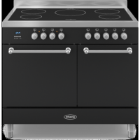 Britannia RC-10TI-WY-K Wyre Twin Oven 100cm Electric Range Cooker With Induction Hob - Matt Black
