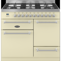 Britannia RC-10XGG-WY-CR Wyre XG 100cm Dual Fuel Range Cooker - Matt Cream
