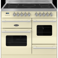 Britannia RC-10XGI-DE-CR Delphi XG 100cm Electric Range Cooker With Induction Hob - Gloss Cream