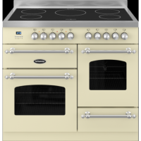 Britannia RC-10XGI-FL-CR Fleet XG 100cm Electric Range Cooker With Induction Hob - Matt Cream