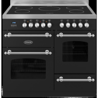 Britannia RC-10XGI-FL-K Fleet XG 100cm Electric Range Cooker With Induction Hob - Matt Black