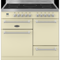 Britannia RC-10XGI-WY-CR Wyre XG 100cm Electric Range Cooker With Induction Hob - Matt Cream