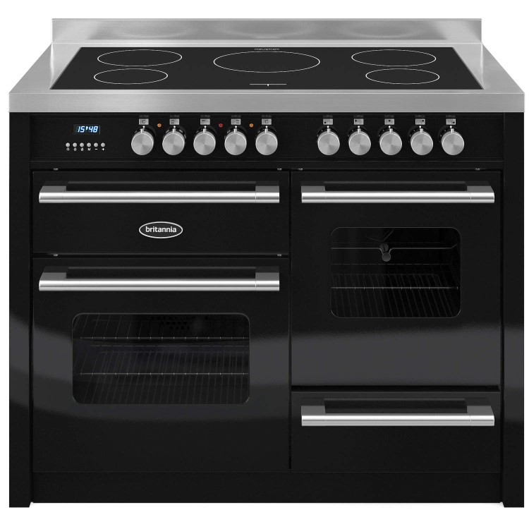 Britannia RC-11XGI-DE-K Delphi XG 110cm Electric Range Cooker With Induction Hob - Gloss Black