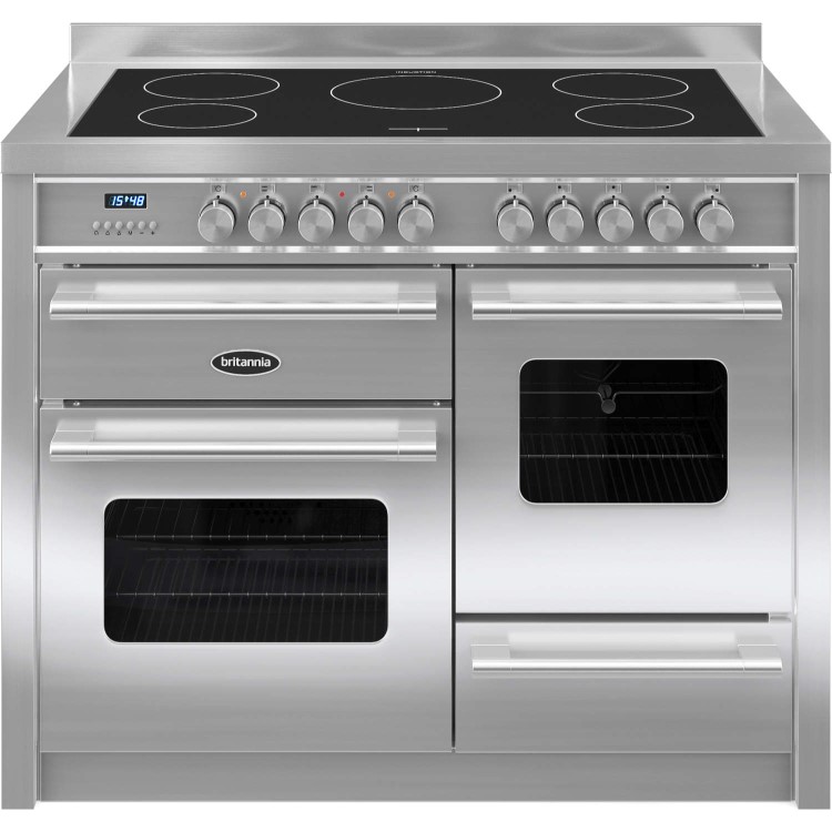 Britannia RC-11XGI-DE-S Delphi XG 110cm Electric Range Cooker With Induction Hob - Stainless Steel