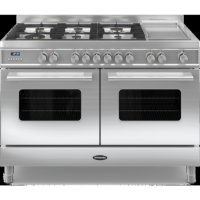 Britannia RC-12TG-DE-S Delphi Twin Oven 120cm Dual Fuel Range Cooker - Stainless Steel