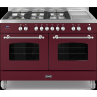 Britannia RC-12TG-FL-BUR Fleet Twin Oven 120cm Dual Fuel Range Cooker - Matt Burgundy
