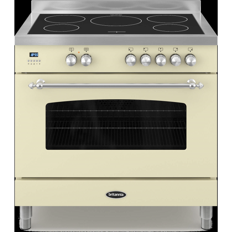 Britannia RC-9SI-FL-CR Fleet Single Oven 90cm Electric Range Cooker With Induction Hob - Matt Cream
