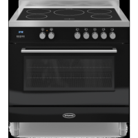 Britannia RC-9SI-QL-K Q Line Single Oven 90cm Electric Range Cooker With Induction Hob - Gloss Black