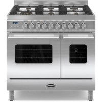 Britannia RC-9TG-DE-S Delphi Twin Oven 90cm Dual Fuel Range Cooker - Stainless Steel