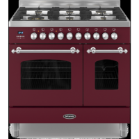 Britannia RC-9TG-FL-BUR Fleet Twin Oven 90cm Dual Fuel Range Cooker - Matt Burgundy