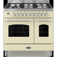 Britannia RC-9TG-FL-CR Fleet Twin Oven 90cm Dual Fuel Range Cooker - Matt Cream