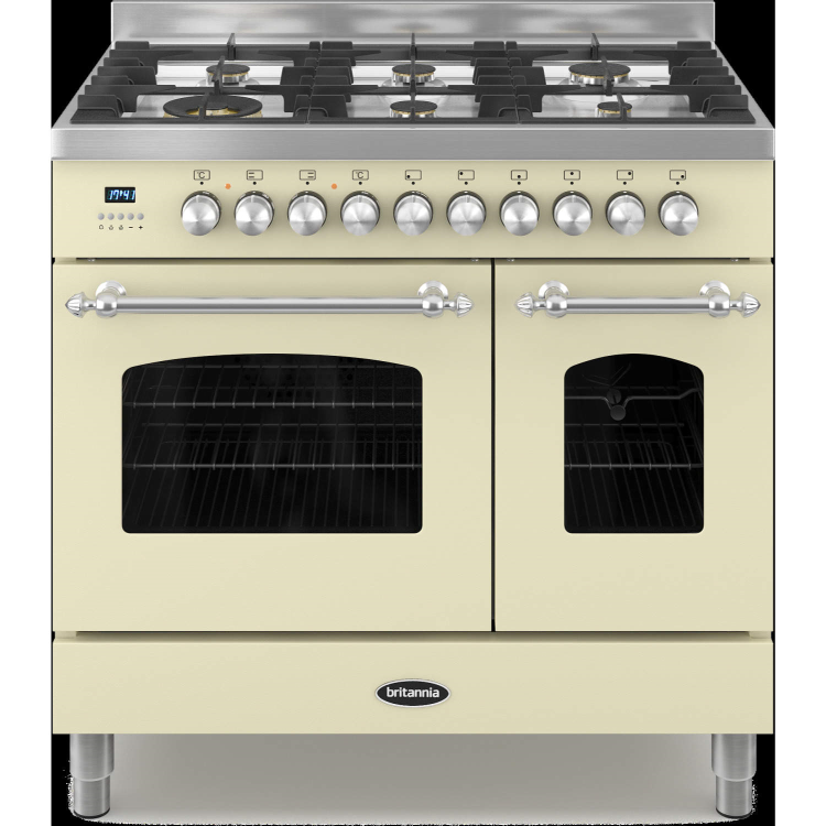 Britannia RC-9TG-FL-CR Fleet Twin Oven 90cm Dual Fuel Range Cooker - Matt Cream