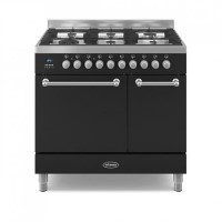 Britannia RC-9TG-WY-K Wyre Twin Oven 90cm Dual Fuel Range Cooker - Matt Black