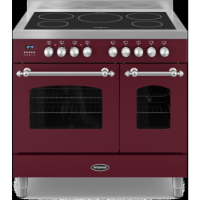 Britannia RC-9TI-FL-BUR Fleet Twin Oven 90cm Electric Range Cooker With Induction Hob - Matt Burgundy