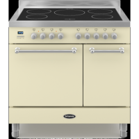 Britannia RC-9TI-WY-CR Wyre Twin Oven 90cm Electric Range Cooker With Induction Hob - Matt Cream