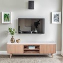 RC06 Large Mango Wood & Marble TV Stand with Storage - TV's up to 75" - Ashford