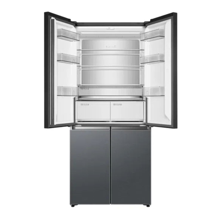 Refurbished TCL Free Built In 456 Litre Four Door American Fridge Freezer - Grey