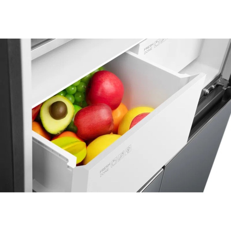 Refurbished TCL Free Built In 456 Litre Four Door American Fridge Freezer - Grey