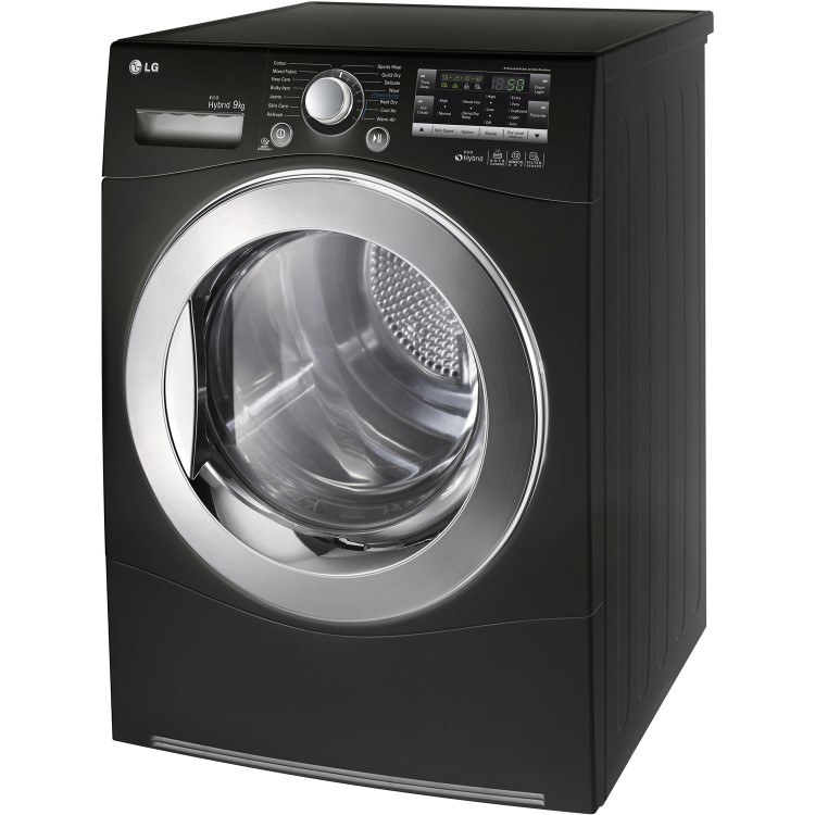 LG RC9055BP2Z 9kg Freestanding Heat Pump Condenser Tumble Dryer - Black