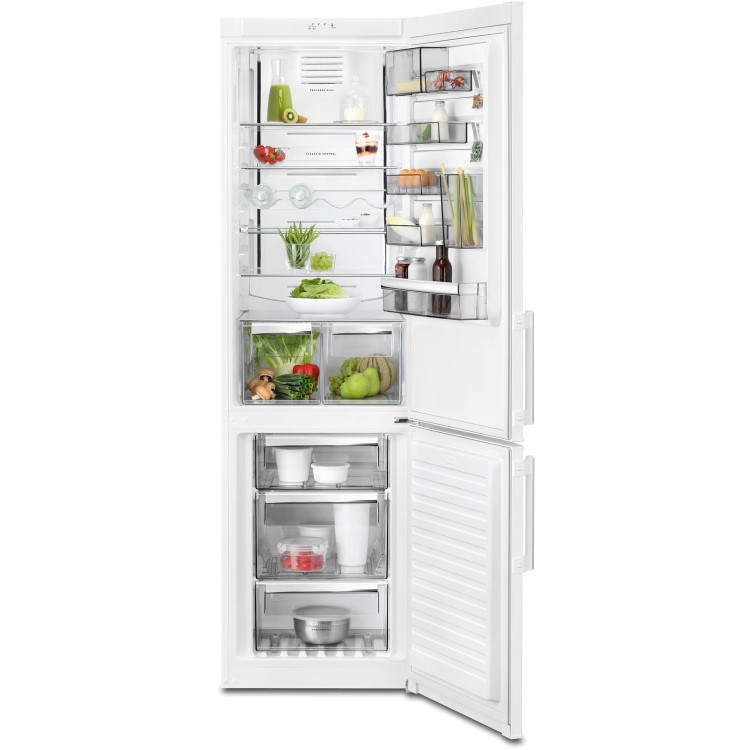 GRADE A3 - AEG RCB53725VW 201x60cm Custom Flex No Frost 60-40 Freestanding Fridge Freezer - White