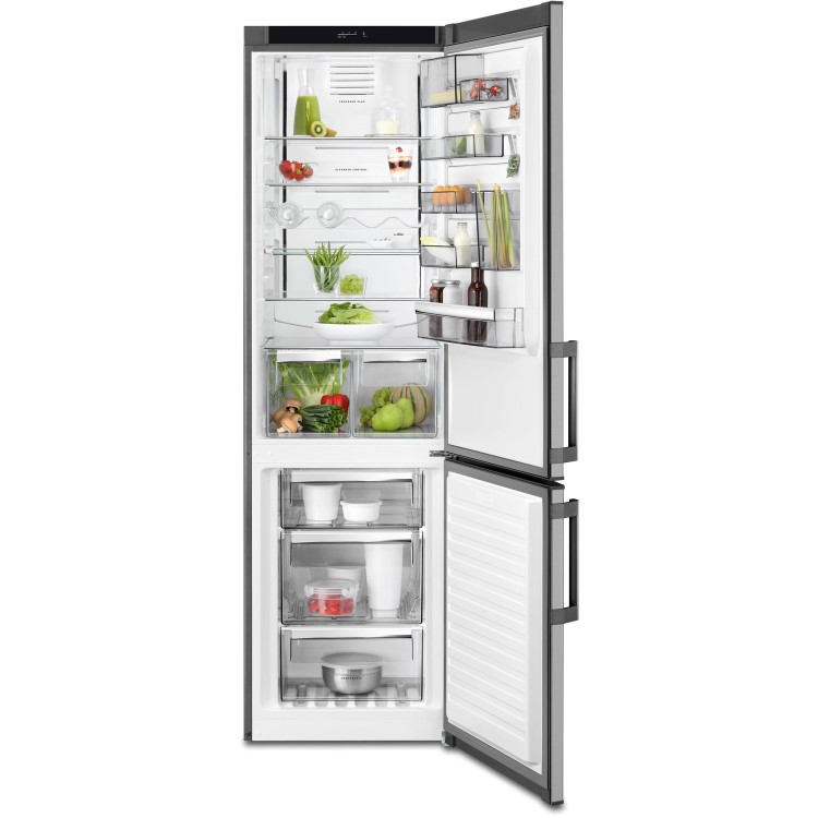 AEG RCB53725VX Custom Flex No Frost 60-40 Freestanding Fridge Freezer - Antifingerprint Stainless Steel