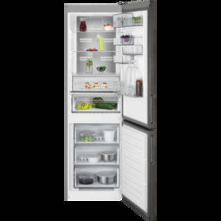 GRADE A3 - AEG RCB732E5MB CustomFlex Frost Free Freestanding Fridge Freezer - Dark Grey