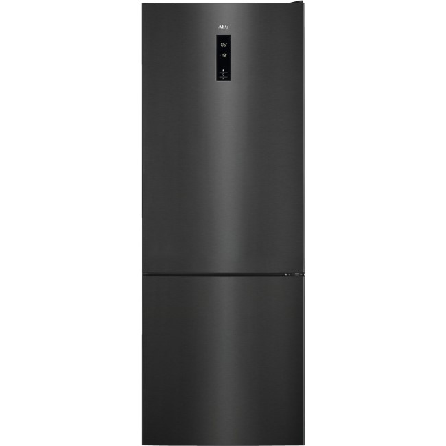 AEG RCB73423TY 186x60cm 324L Freestanding Fridge Freezer - Dark Grey & Black Stainless Steel
