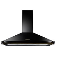 Rangemaster Classic 110cm Chimney Cooker Hood - Black & Brass