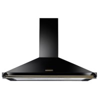 Rangemaster Classic 90cm Chimney Cooker Hood - Black & Brass