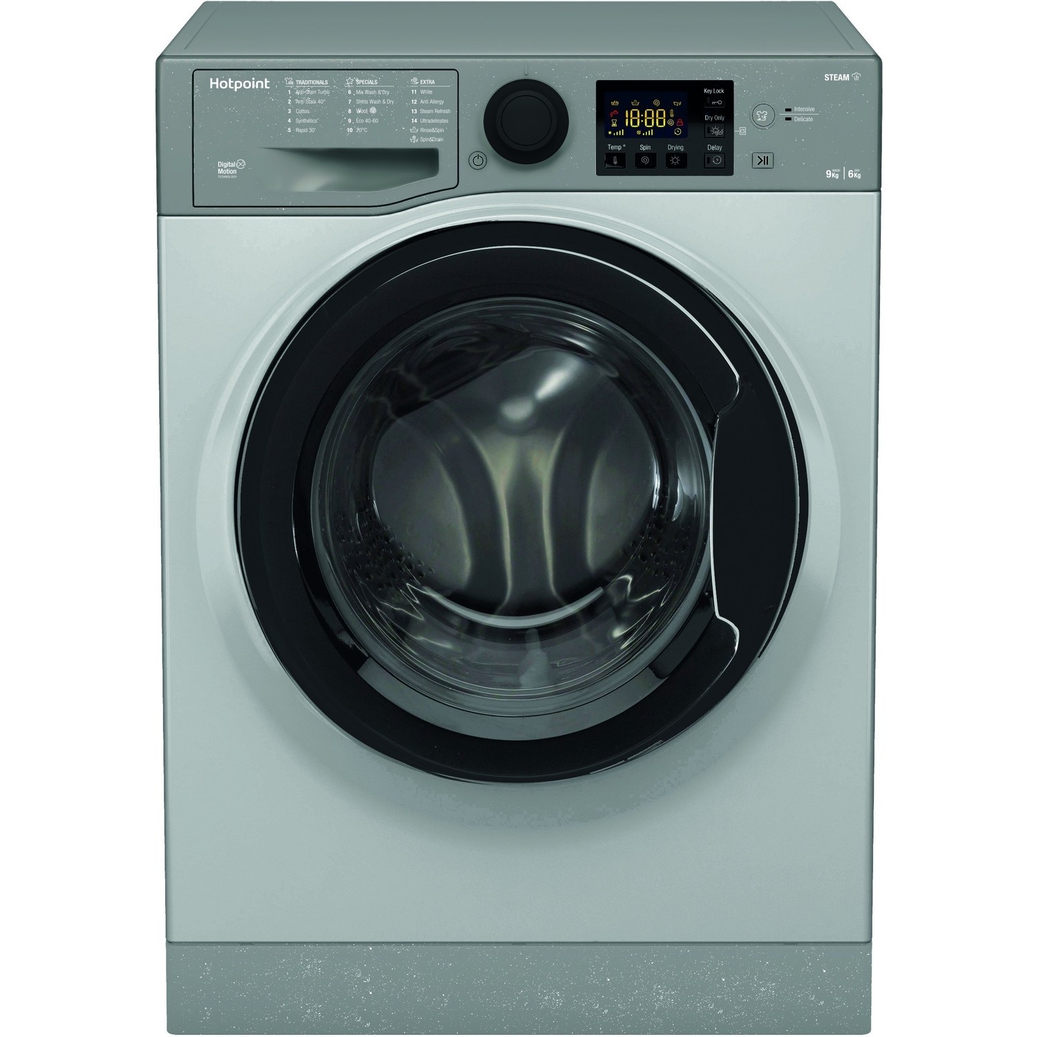 Refurbished Hotpoint Futura RDG9643GKUKN Freestanding 9/6KG 1400 Spin Washer Dryer Graphite