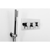 Round Outlet Elbow With Hose & Handset