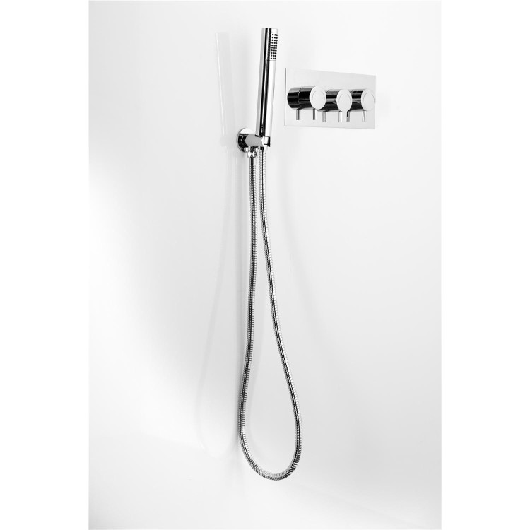 Round Outlet Elbow With Hose & Handset