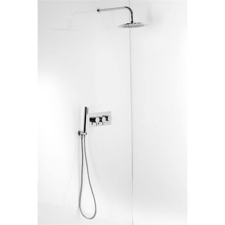 Round Outlet Elbow With Hose & Handset