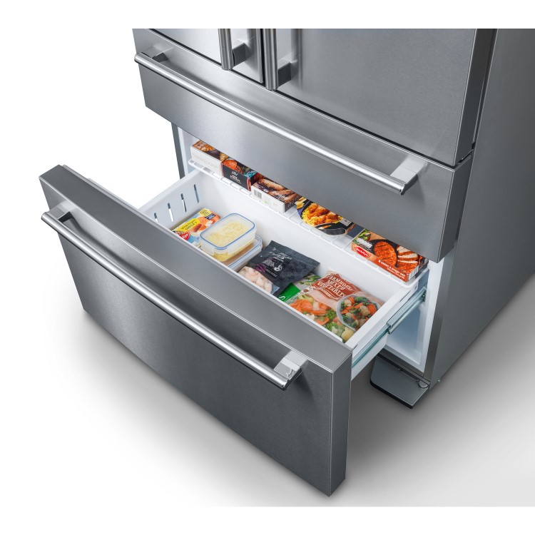 Rangemaster 608 Litre French Style American Fridge Freezer With RangeFresh  - Stainless Steel 