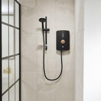 Triton Amala Metallic 8.5kW Black Electric Shower with Brushed Copper Push Button Triton Amala Metallic 8.5kW Black Electric Shower with Brushed Copper Push Button