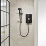 Triton Amala Metallic 8.5kW Black Electric Shower with Brushed Copper Push Button