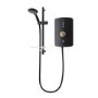 Triton Amala Metallic 8.5kW Black Electric Shower with Brushed Copper Push Button