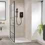 Triton Amala Metallic 9.5kW Black Electric Shower with Brushed Brass Push Button