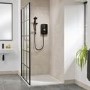 Triton Amala Metallic 9.5kW Black Electric Shower with Brushed Copper Push Button