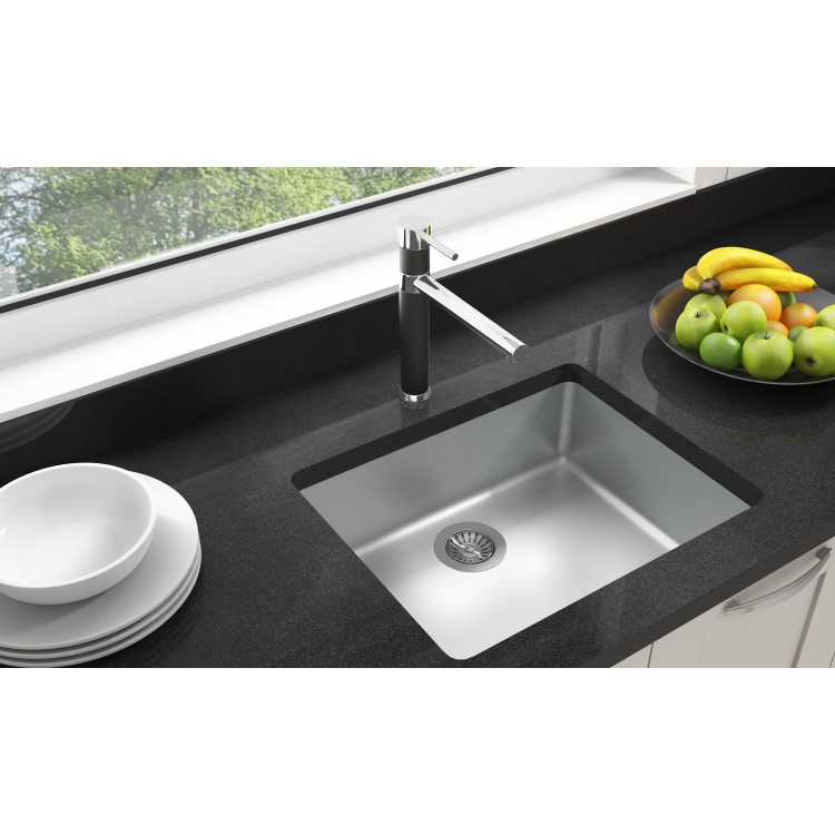 GRADE A1 - Taylor & Moore REGALBLACK Black and Chrome Single Lever Kitchen Mixer Tap