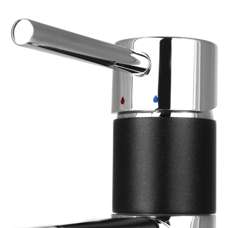 GRADE A1 - Taylor & Moore REGALBLACK Black and Chrome Single Lever Kitchen Mixer Tap
