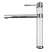 GRADE A2 - Taylor & Moore REGALWHITE Regal White Single Lever Steel Monobloc Tap