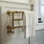 GRADE A2 - Brass Traditional Heated Towel Shelf Radiator 350 x 550mm- Regent