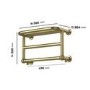Brass Traditional Heated Towel Shelf Radiator 350 x 550mm- Regent