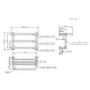GRADE A2 - Brass Traditional Heated Towel Shelf Radiator 350 x 550mm- Regent