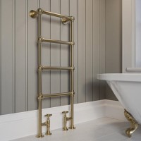 ONLY OPENED - Brass Vertical Traditional Towel Rail Radiator 1200 x 479mm - Regent ONLY OPENED - Brass Vertical Traditional Towel Rail Radiator 1200 x 479mm - Regent