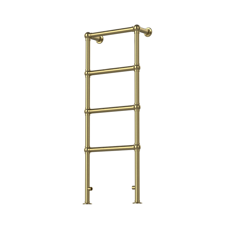 ONLY OPENED - Brass Vertical Traditional Towel Rail Radiator 1200 x 479mm - Regent