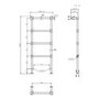 ONLY OPENED - Brass Vertical Traditional Towel Rail Radiator 1200 x 479mm - Regent