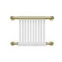 ONLY OPENED - White and Brass Traditional Column Radiator with Towel Rail 510 x 740mm - Regent